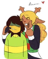 noelle pinching kris&#039; cheek