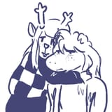 Noelle hugging a sad Susie