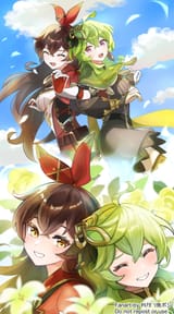 __amber_and_collei_genshin_impact_drawn_by_okkobc__97819b1035c4309bb8954bbdd968a423