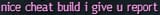 nice cheat build