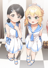 __sakurai_momoka_and_sasaki_chie_idolmaster_and_1_more_drawn_by_yukie_kusaka_shi__5747939de39f6aa0367cf93b2e5498cb