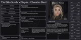 Yara Character sheet