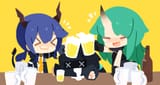 86673847_p6 - AK - Ch&#039;en, Hoshiguma, Doctor drink too much over limit mistake oops uh oh