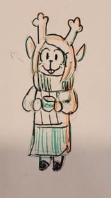 noelle holding cup