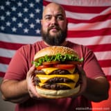 american flag burger
