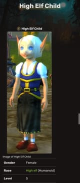 TurtleWoW high elf child
