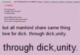 through dick, unity