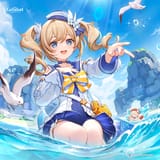 gelbooru.com 12227971 gt_lt 2girls absurdres animal_bag barbara_(genshin_impact) barbara_(summertime_sparkle)_(genshin_impact) full