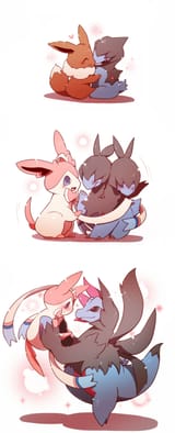 __eevee_sylveon_hydreigon_deino_and_zweilous_pokemon_drawn_by_azuma_minatsu__33ab1dd13a3a0bffae072eba42b2c6b5