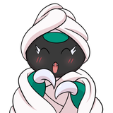 Kaburion with a towel wrapped around her body