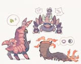 __scolipede_centiskorch_and_drapion_pokemon_drawn_by_akadako__525a6333a03565d17096d063df2e2fcc