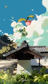 __celebi_and_hoppip_pokemon_drawn_by_sugahri__92bce16f62a67a398ff7157369b0442f