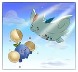 drawthread jumpluff and togekiss