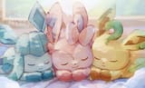 Sleepy Glaceon Sylveon Leafeon