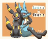 197 448 Lucario &amp; Umbreon @kuchiba07