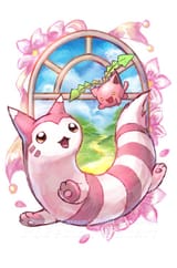 __furret_and_hoppip_pokemon_drawn_by_nanami_lusia__850503d16f2d30f4d265a00eab19477e