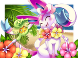 comfey and sylveon by snowsupply