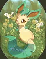 leafeon and cutiefly by tabbz