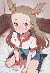 1girl, jasmine (pokemon), kamidan, wagashi (dagashiya), whitney (pokemon) (cospl s-2722731617