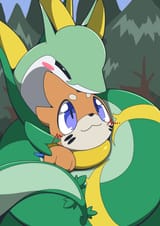 buizel x serperior snake hug