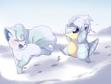 vulpix_sandshrew_playing_in_snow