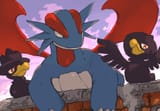 __murkrow_and_salamence_pokemon_drawn_by_aomon_yuuji7604__4ced4ed3a25abd18a82545ee95ca3ea9