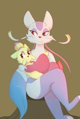 mienfoo and mienshao by kitsunekotaro