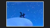 Yes, it&#039;s a hyena howling at the moon during a snowfall.