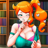 sonia (pokemon), no coat, cleavage, blush, shirt pull, huge breasts, shushing, p s-3941166114