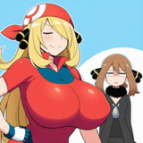 cynthia (pokemon), may (pokemon), breast envy, blonde hair s-4085190410