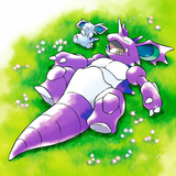 1girl, pokemon, ken sugimori, sugimori ken, official art, official style, Nidoki s-3622732915