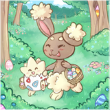 easter bunny and eggs