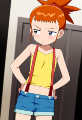 riku cosplaying as misty 3