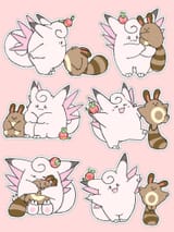 __applin_sentret_and_clefable_pokemon_drawn_by_h1na3__e93bd70f13e4fafff7a74ab89d567477