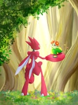 __scizor_and_bellossom_pokemon_drawn_by_kurimaro__fe30dad36369428de4e2c49d1d5113c6