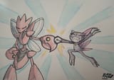 scizor sneasel fist bump by rayshadow