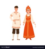 woman-and-man-wearing-russian-national-costume-vector-35133482