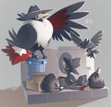 __murkrow_and_honchkrow_pokemon_drawn_by_floating_atsumi__482297839c3641fe06b7a87ef1478b5c