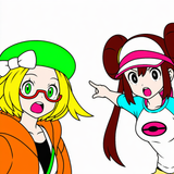 two soyjaks pointing (meme), white background, surprised, open mouth, s-2544363906