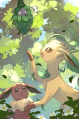 __eevee_leafeon_and_burmy_pokemon_drawn_by_shine_cheese__65b1248ae3ebd2328963f0ca56ba42f9