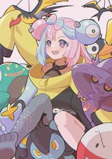 __iono_magnemite_mismagius_bellibolt_electrode_and_3_more_pokemon_and_1_more_drawn_by_mizuiro123__2dd5be29c92fdc34b24632787aaf7a4b