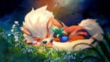 arcanine-and-oddish-sleeping-together-pokemon-thumb