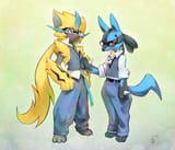 __lucario_and_zeraora_pokemon_drawn_by_ogasawara_tomy__b70f68758021a4e6452a326158c2e55c