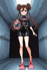 水肺中嘅女仔