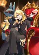 __cynthia_and_lucario_pokemon_and_1_more_drawn_by_yomogi_black_elf__ede573d53d433229a176f0a35b765ec2