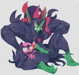 __grimmsnarl_impidimp_and_morgrem_pokemon_drawn_by_sm00th0und__a15845967962d068b36d174eb9205bf4