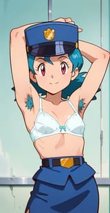 solo_Officer_Jenny_blue_hair_uniform_white_bra_ski_seed3884586379