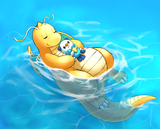__oshawott_and_dragonite_pokemon_drawn_by_ryusei0402__f9bb4a62b601ccd4d6787ae0df390575