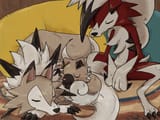 __lycanroc_and_rockruff_pokemon_drawn_by_10ma10dantali0n__9fcec6c3bef270e527b0c36499dcbe95