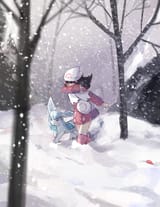 __dawn_and_glaceon_pokemon_and_2_more_drawn_by_ririmon__6d9023a8ef274d3ababd553731002daa